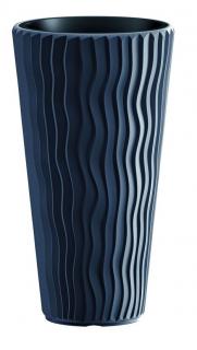 PROPER Květináč s vložkou Sandi Slim antracit (Prosperplast Květináč s vložkou SANDY SLIM 29,7x29,7x53,1cm antracit)