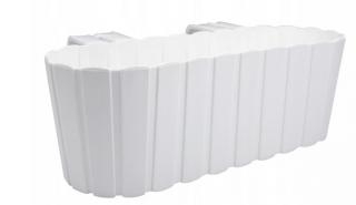 PROPER Truhlík závěsný BOARDEE HOOK Bílý (Prosperplast Truhlík na balkon závěsný BOARDEE 38,3x21,2x13 cm, bílý DDECZ400)