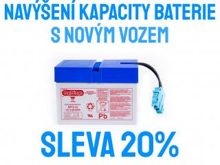 12V/8Ah na 12Ah (sleva 20%), navýšení kapacity  (výměna baterie z 8Ah na 12Ah)