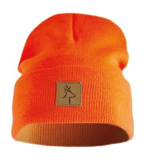 Pletená myslivecká čepice Frozen oranžové barvy