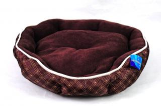 Hnědý pelíšek pro psa - 57x52 cm (Dopřejte svému čtyřnohému kamarádovi pohodlí. Tento hnědý pelíšek nabízí vše, co potřebujete: komfort, snadnou údržbu i kvalitu.)