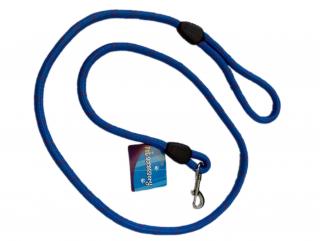 Modré vodítko pro psa - 150x1 cm (Modré lanové vodítko pro psy. Má délku 150 cm. Je vyrobeno z pevné a odolné látky, karabina je kovová a velmi spolehlivá.)