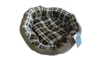 Šedý pelíšek pro psa - 45x40 cm (Šedý pelíšek s malými rozměry potěší každého pejska malého plemene. Je vhodný na doma i na cestování, váš pejsek v něm může spokojeně odpočívat i spát.)