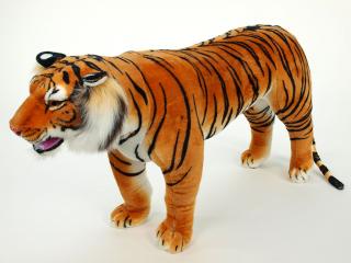 Plyšový stojící tygr, délky 178 cm