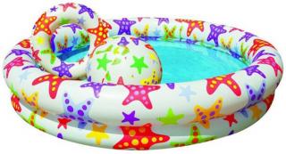DĚTSKÝ BAZEN S DOPLŃKY (Sada Stargaze Pool Set od výrobce Intex je ideální pro horké dny a mladší děti. Sada mimo nafukovací bazén obsahuje také nafukovací kruh a balón.)