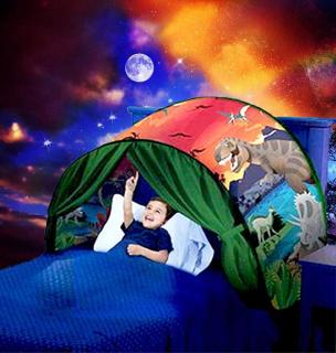 DĚTSKÝ STAN NAD POSTEL-Dinosaurus (Dětský stan nad postel - Dsinosaurus   Pohádkovou atmosféru Vašim dětem zajistí tento hvězdný stan nad postel! )