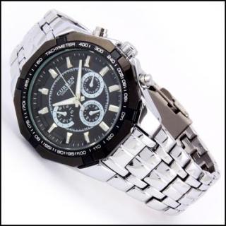 HODINKY CURREN  8084 (Luxusní velké pánské hodinky z kvalitní oceli a skla zn. Curren. Design je velmi propracovaný, o přesný čas se stará strojek Quartz.)