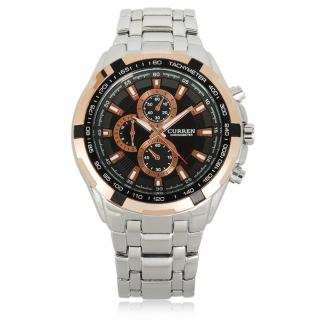 HODINKY CURREN  - Luxusní módní pánské náramkové hodinky. (Luxusní velké pánské hodinky z kvalitní oceli a skla zn. Curren. Design je velmi propracovaný, o přesný čas se stará strojek Quartz. Pevné zapínání s pojistkou zajistí Vašim hodnkám bezpečí na záp