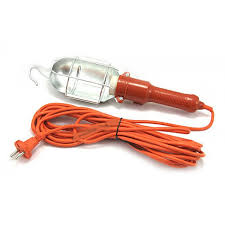 MONTÁŽNÍ LAMPA (Solight Montážní lampa, E27, AC 230V, 5m, oranžová s kovovou mřížkou)