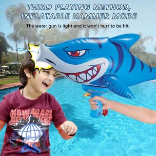 NAFUKOVACÍ VODNÍ PISTOLE - ŽRALOK (Shark Blaster- Tato vodní tryskací pistole po nafouknutí vyroste až na 2,3 stopy a její střelecký dosah může být až 27 stop!)