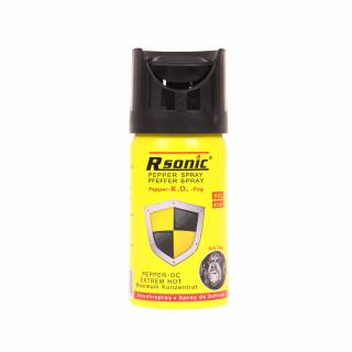 PEPŘOVÝ SPREJ KO Ffog Rsonic (Silný a účinný pepřový sprej žlutý K.O. Výstřik má charakter aerosolu - mlhy.)