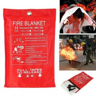 PROTIPOŽÁRNÍ DEKA- Fire blanket (Jednorázová hasící deka je určená k zamezení vzniku požárů, který může nastat v domácnosti (kuchyni) či výrobě. Deku doporučujme mít i jako povinnou výbavu v automobilu. )