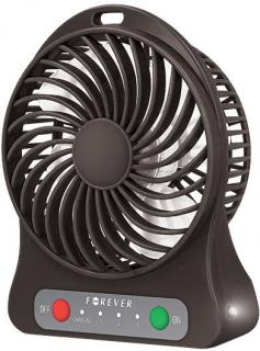 VENTILÁTOR NA BATERII / větrák s nočním světlem 2v1, 14 cm (Nabíjecí ventilátor na baterii je praktickou pomůckou do horkých dnů i nocí. Disponuje navíc i šikovnou LED diodou, která může sloužit jako noční světlo.)