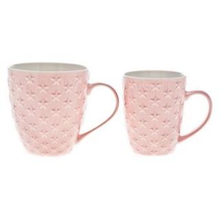 Hrnek s dekorem hvězd 500 ml, růžový