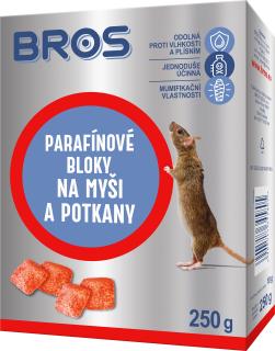 Návnada na hlodavce parafínové bloky BROS 250 g