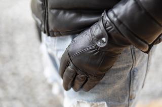 Kožené pánské rukavice černé