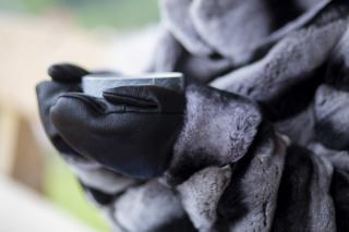 Kožené rukavice dámské černé