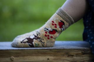 Vlněné ponožky jelen
