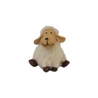 Dekorační ovečka (Figurka ovečka, chundelatá, dekorace na postavení. Rozměr 5,8 x 5,7 x 6,6 cm.)