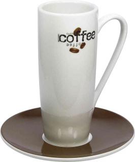 Šálek s podšálkem latte macchiato (kolekce Coffee bar)