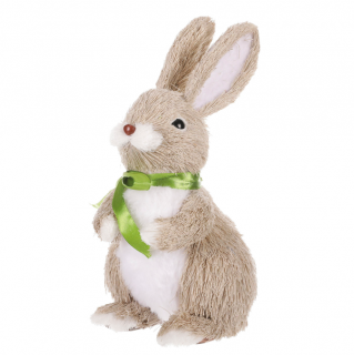 Zajíc textilní dekorace  (Velikonoční a jarní dekorace zajíc s mašličkou.)