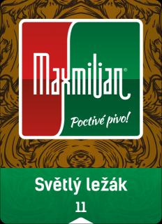 Maxmilián světlý ležák 11° - 1l Pet