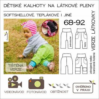 Dětské kalhoty na látkové pleny POSLEDNÍ KUSY (vel.  86 -92)