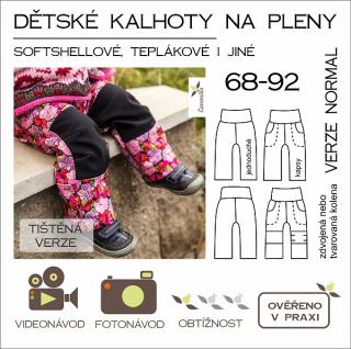 Dětské kalhoty na normální pleny  POSLEDNÍ KUSY (vel.  86 -92)