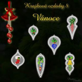 Krajkové ozdoby 8 - Vánoce