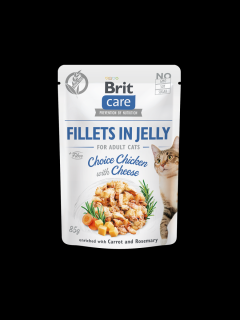 Brit Care Cat Fillets in Jelly Chicken&amp;Cheese 85g