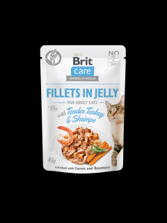 Brit Care Cat Fillets in Jelly with Turkey&amp;Shrimps 85g