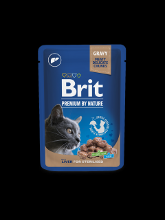 Brit Premium Cat kapsa Liver for Sterilised 100g