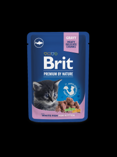 Brit Premium Cat kapsa White Fish for Kitten 100g