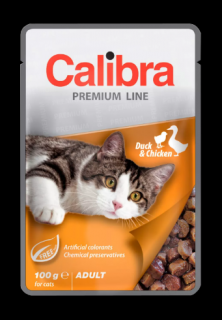 Calibra Cat kapsa Premium Adult Duck &amp; Chicken 100g