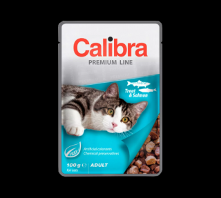 Calibra Cat kapsa Premium Adult Trout &amp; Salmon 100g