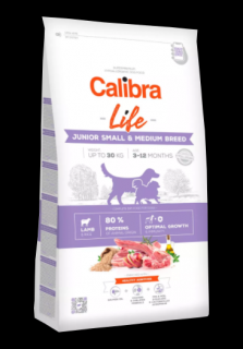 Calibra Dog Life Junior Small&amp;Medium Breed Lamb 2,5kg