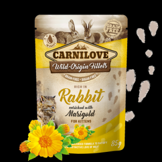 Carnilove Cat Pouch Kitten Rabbit &amp; Marigold 85g