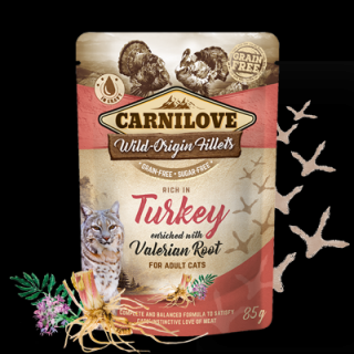 Carnilove Cat Pouch Turkey Enriched &amp; Valerian 85g
