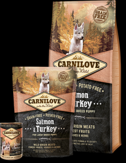 Carnilove Dog Salmon &amp; Turkey for LB Puppies 12kg