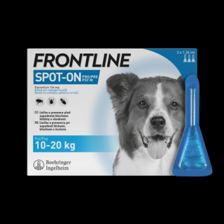 FRONTLINE SPOT ON pro psy M (10-20kg) - 1x1,34ml