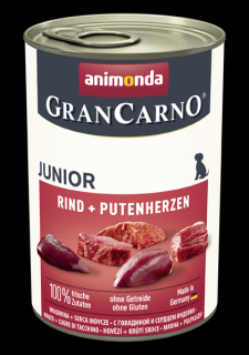 GranCarno Junior - hovězí, krůtí srdce 400g