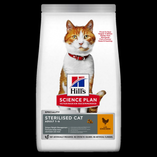 HILL'S SCIENCE PLAN Sterilised Cat krmivo pro dospělé kočky s kuřetem 1,5kg