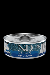 N&amp;D CAT OCEAN Adult Tuna &amp; Salmon 80g
