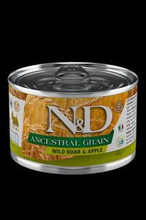 N&amp;D DOG LOW GRAIN Adult Boar &amp; Apple Mini 140g