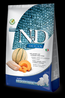 N&amp;D OCEAN DOG Puppy M/L Codfish &amp; Pumpkin&amp; Melon 2,5kg