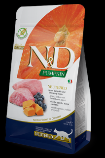 N&amp;D Pumpkin CAT Neutered Lamb &amp; Blueberry 300g