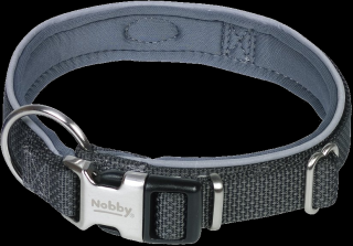 Obojek Classic Preno royal neopren tmavě šedý L/XL