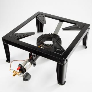 Plynový stolní vařič Model 10,5 kW Barva: černá, plameny: 1, provozní tlak: 50 mbar