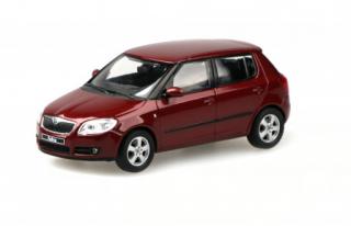 Abrex Škoda Fabia II (2006) Červená Flamenco Metalíza 1:43