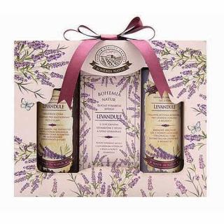Bohemia Gifts Dárkové balení kosmetiky levandule, Sprchový gel, mýdlo a šampon